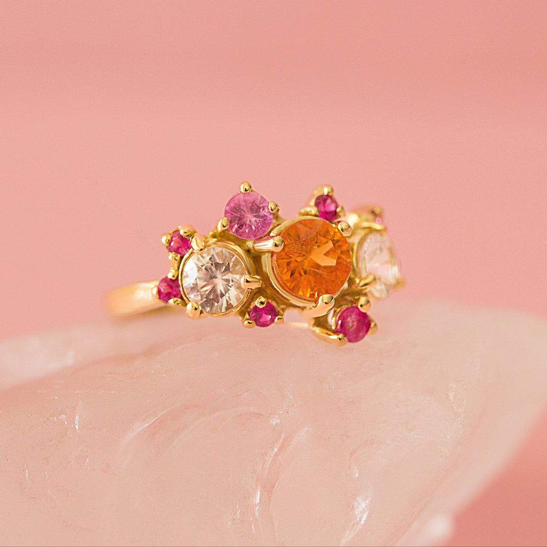 Rosalynn Garnet and Sapphire Ring – Designs By Gisela Clemens