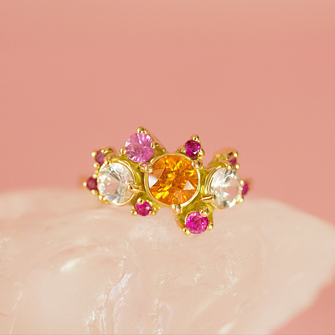 Rosalynn Garnet and Sapphire Ring – Designs By Gisela Clemens