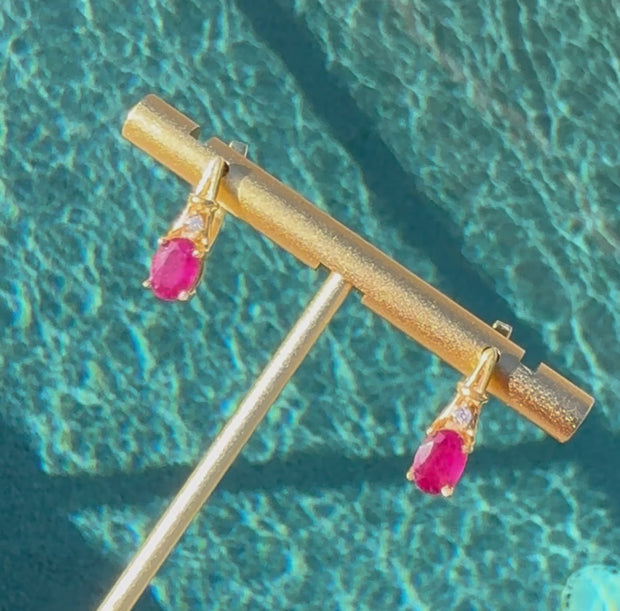 Leah Ruby Earrings