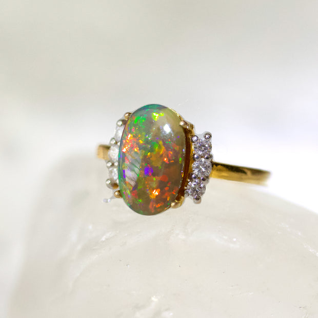 Lilly Black Opal  Ring